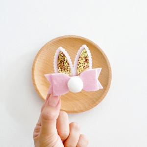 Girl Hair Clip Bunny Bow Stand (GHP6226)
